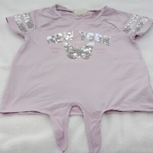 Lilac Shirt with Silver Sequin Details Size 10